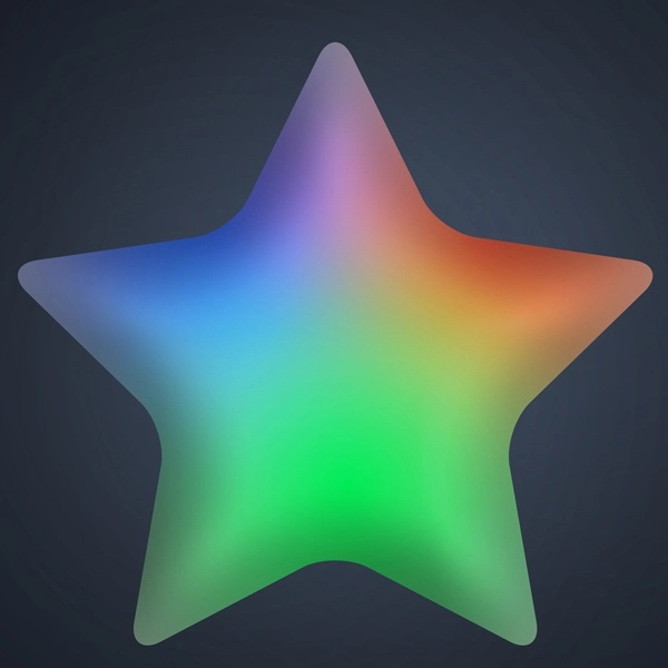 Light Up Aurora Star Color Changing LED Pin 3