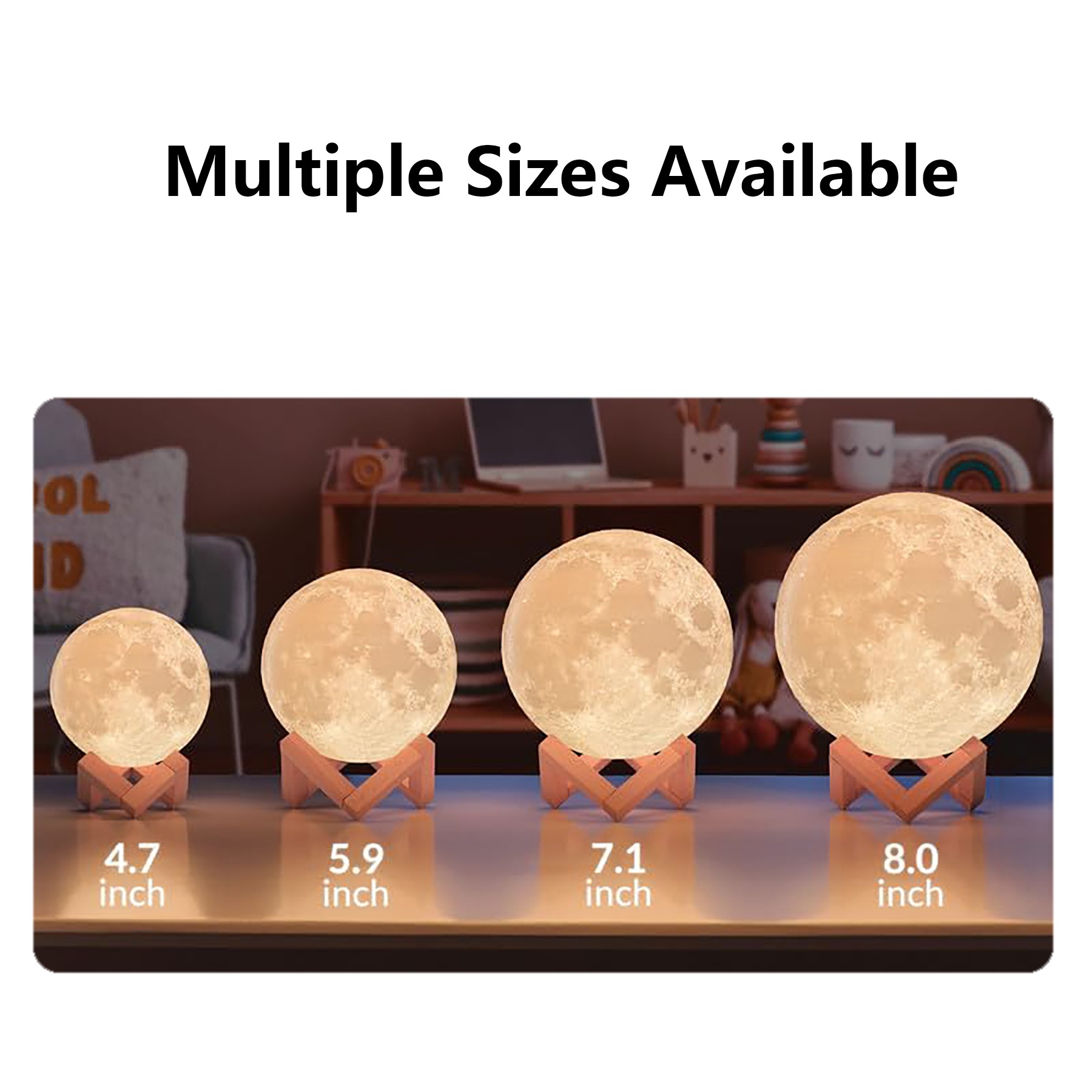 3D Moon Night Light 2
