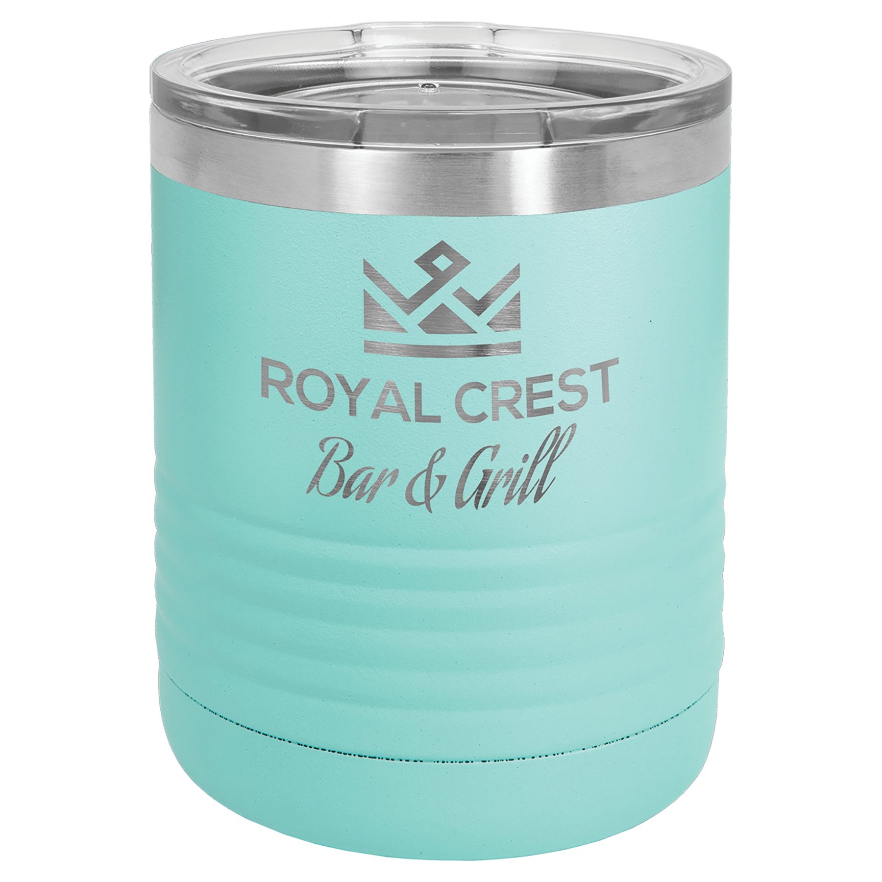 10 Oz. Stainless Steel Vacuum Insulated Ringneck Tumbler With Clear Lid 3