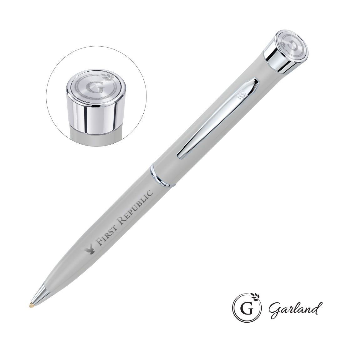 Garland® Color Matte Emblem Twist Ballpoint Pen - Chrome 3