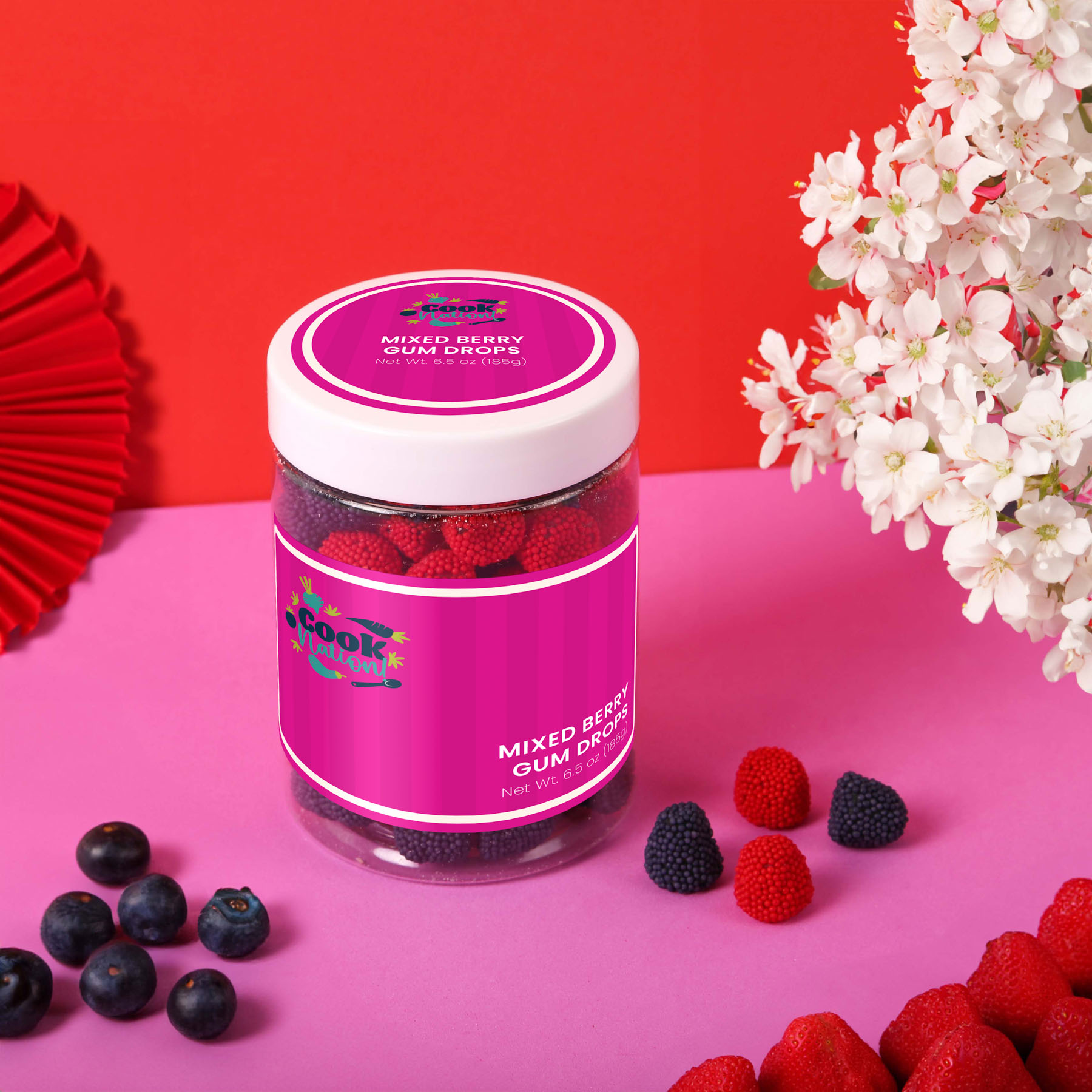 Mixed Berry Gum Drops: Large Jar 4