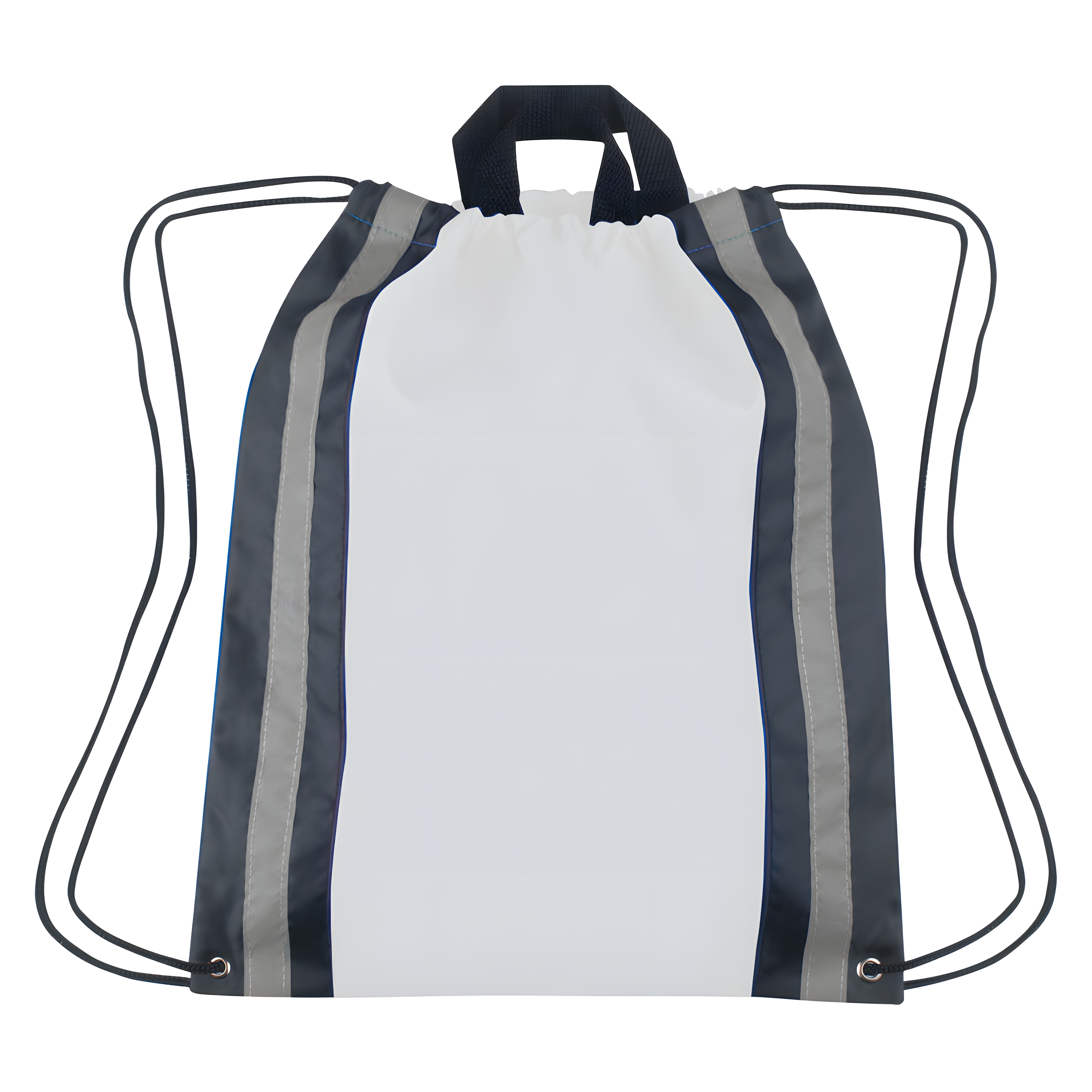 Vertical Reflective Drawstring Backpack Tote 19