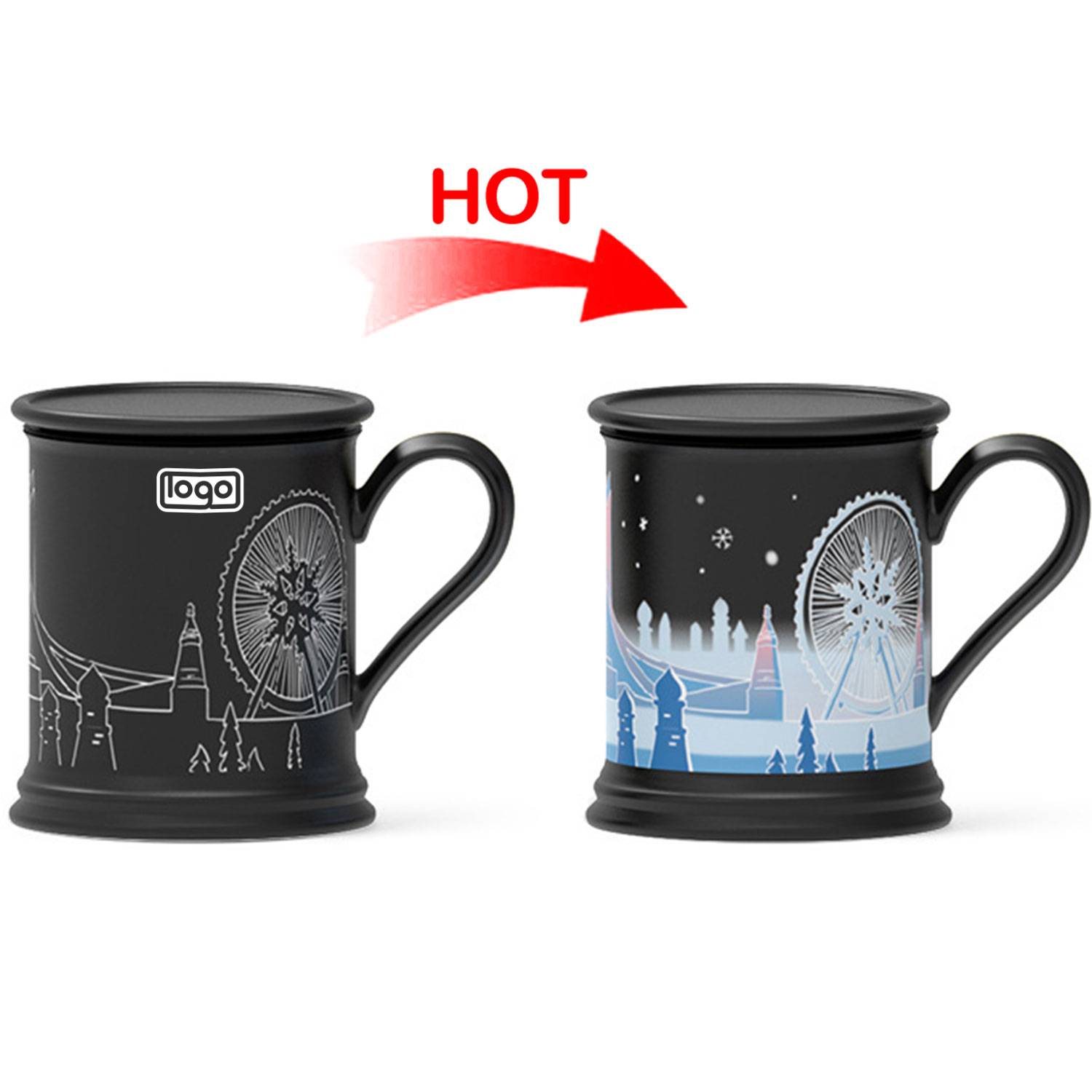 12oz Color Changing Christmas Ceramic Mug 2