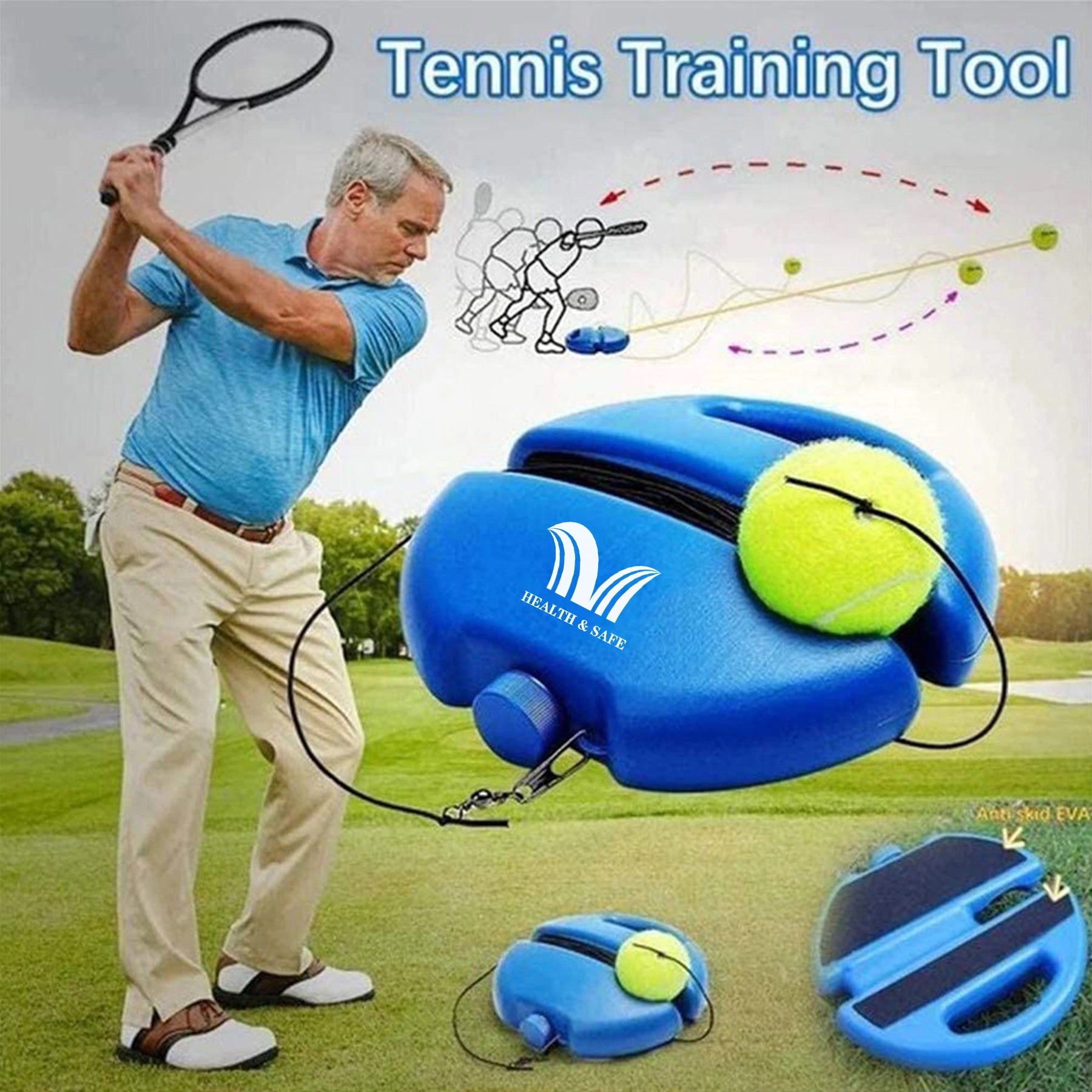 Tennis Trainer Self Training Rebound Baseboard 3