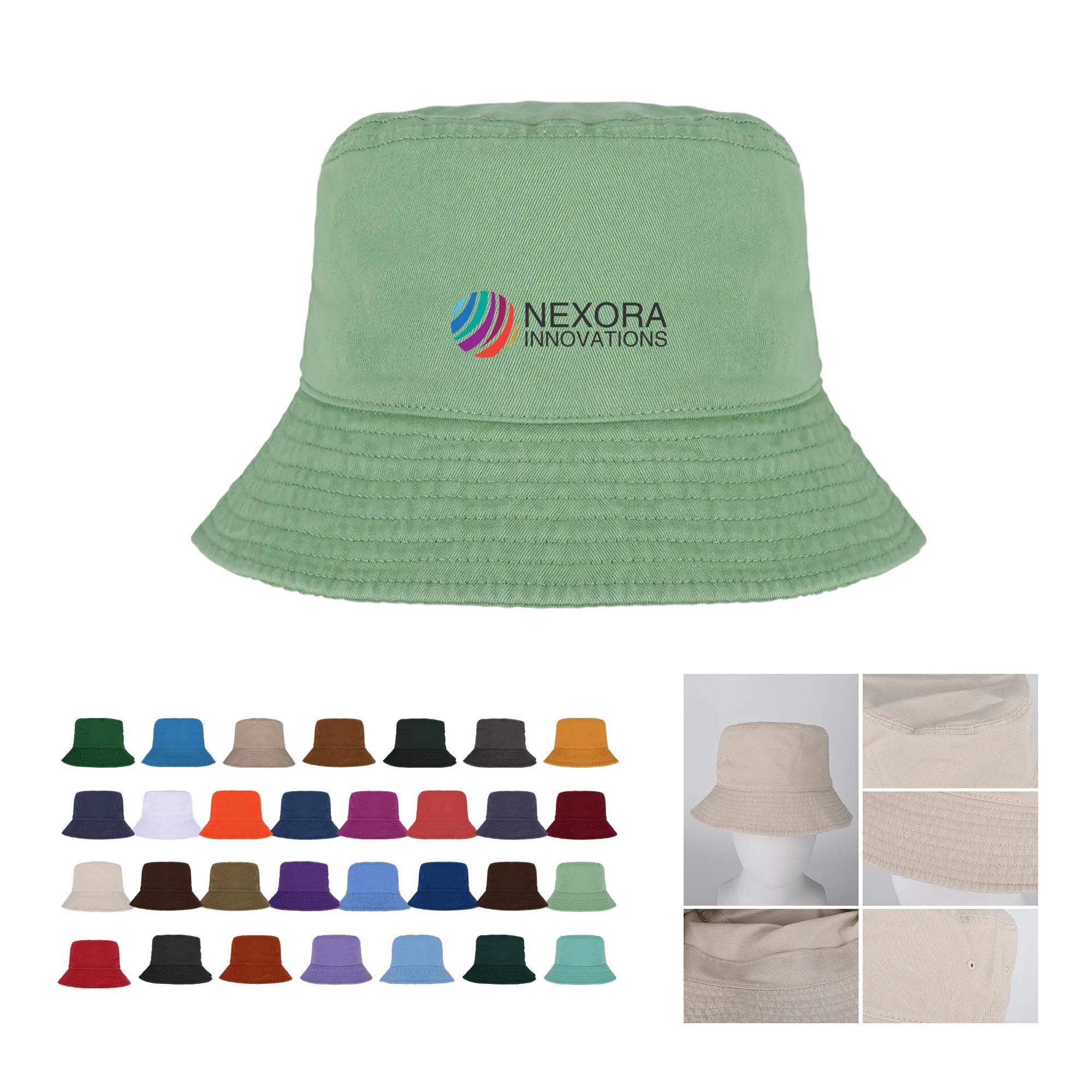 Breathable Bucket Hat with Cotton Polyester Material 9
