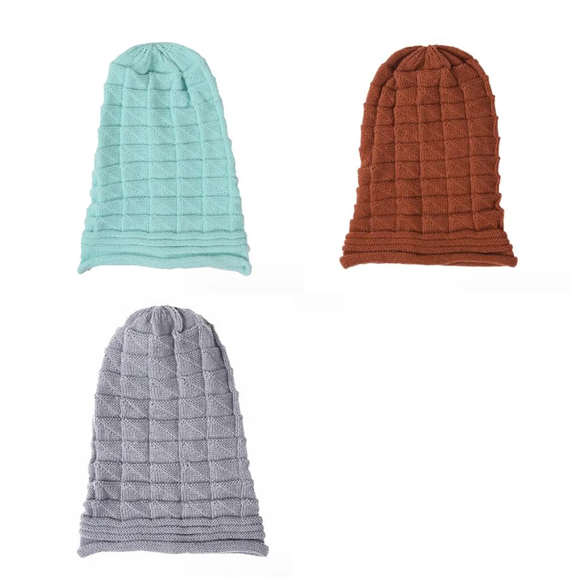 Women Winter Knitted Beanie Soft Warm Slouchy Ski Hat 5
