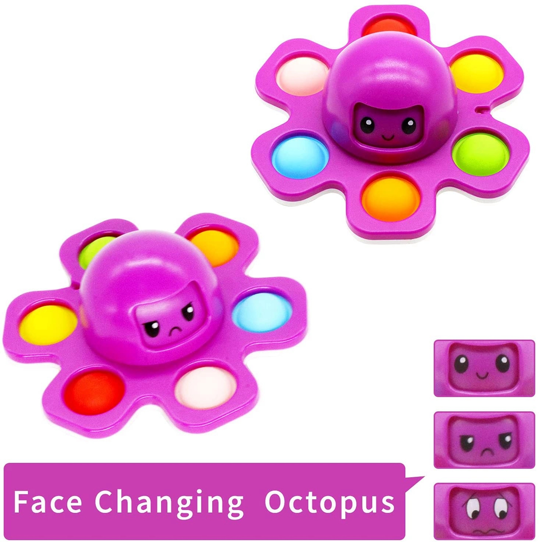 Fidget Spinner Face Changing Octopus Pop Toy 9