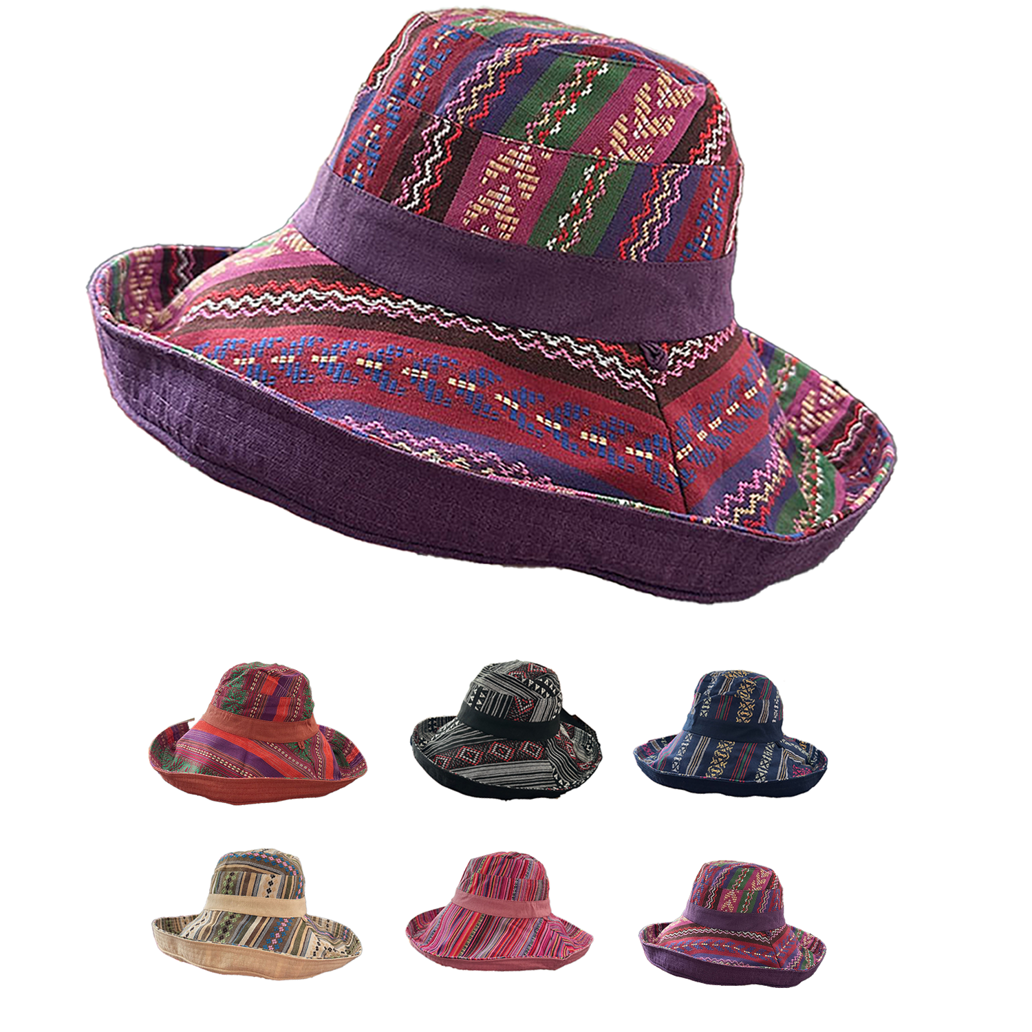 UV Protection Wide Brim Polyester Sun Hat 14