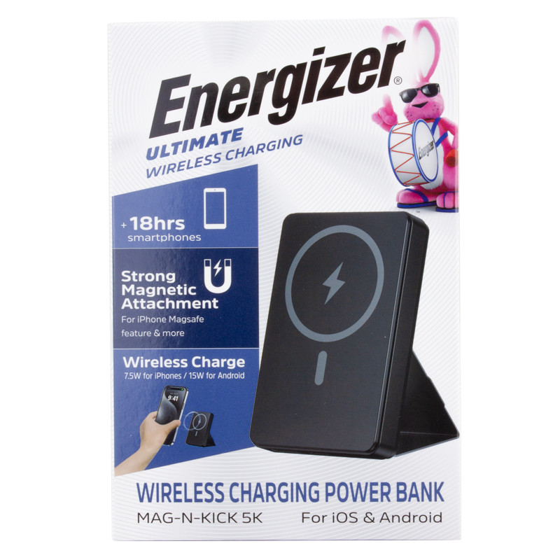 Energizer Brand, 5000 mAH Power Bank, Mag-N-Kick™ 5K 8