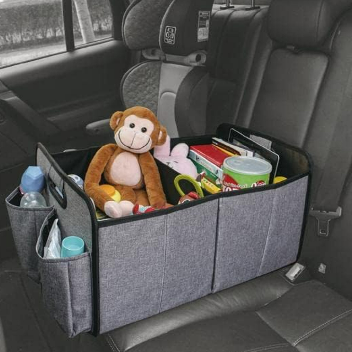 Collapsible Storage Car Trunk Organizer with Changing Mat 3