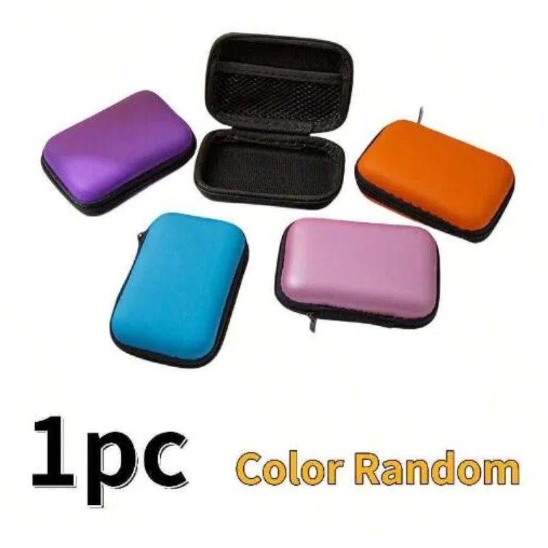 Cute Zipper Hard Headphone Case PU Adorable Earphoen with Case 2