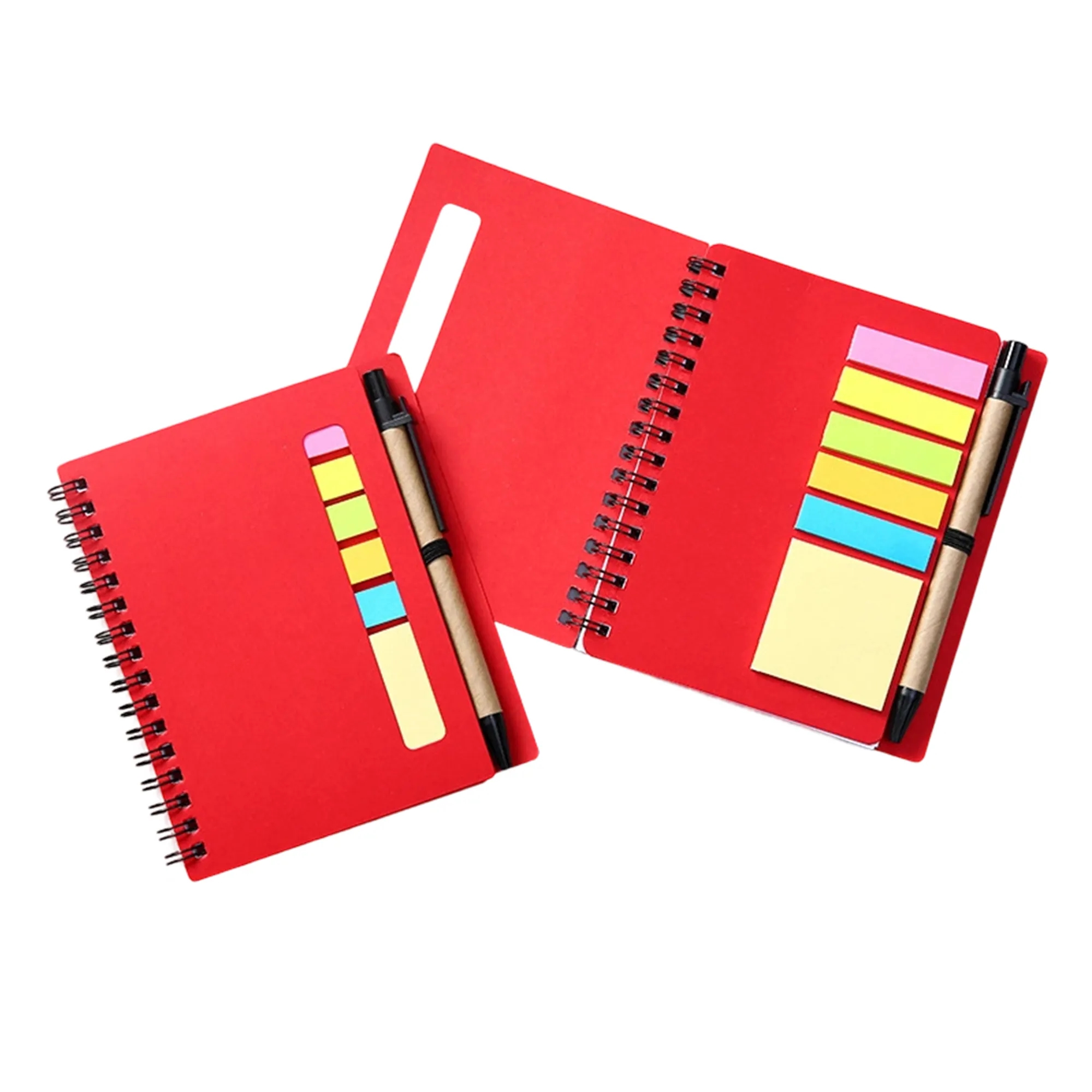 Durable Kraft Spiral Notepad with Pen and Sticky Pads 6
