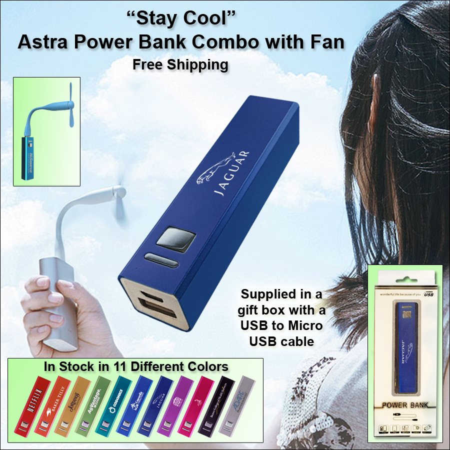Astra Power Bank 2000 mAh Combo with Fan
