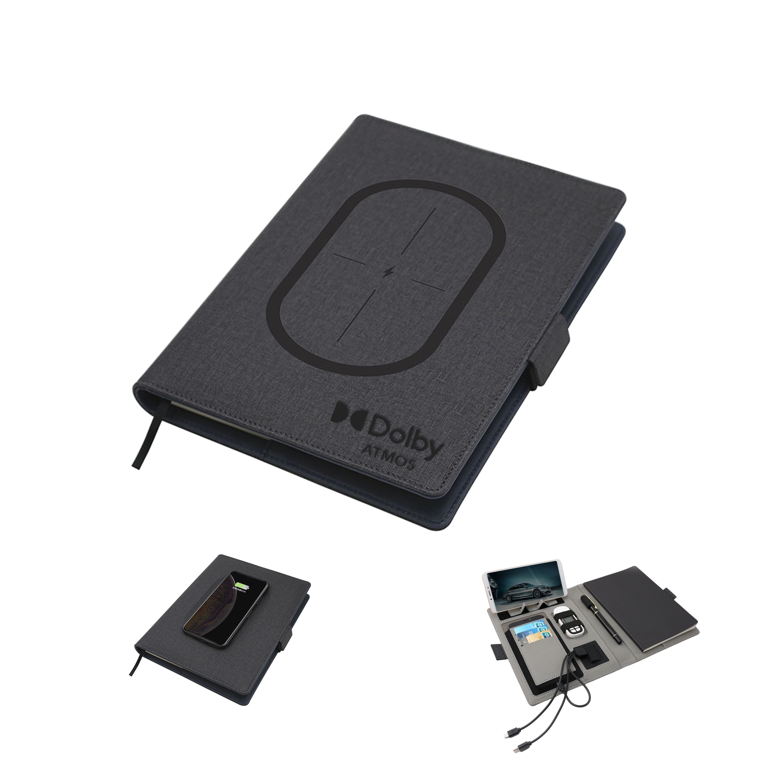 Padfolio with Phone Charger - Ocean 4