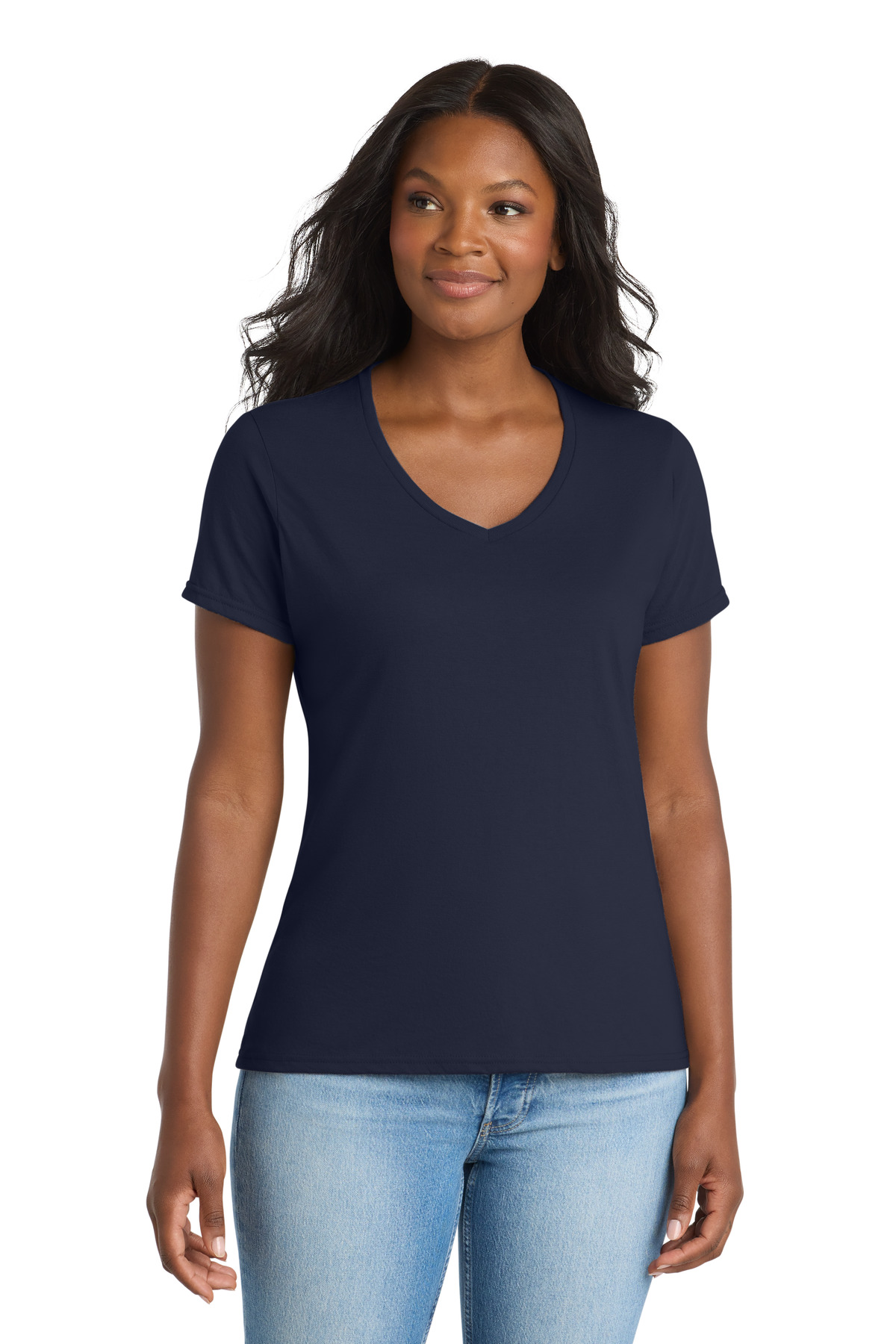 Port & Co Women's Performance Blend V-Neck Tee. LPC381V 38