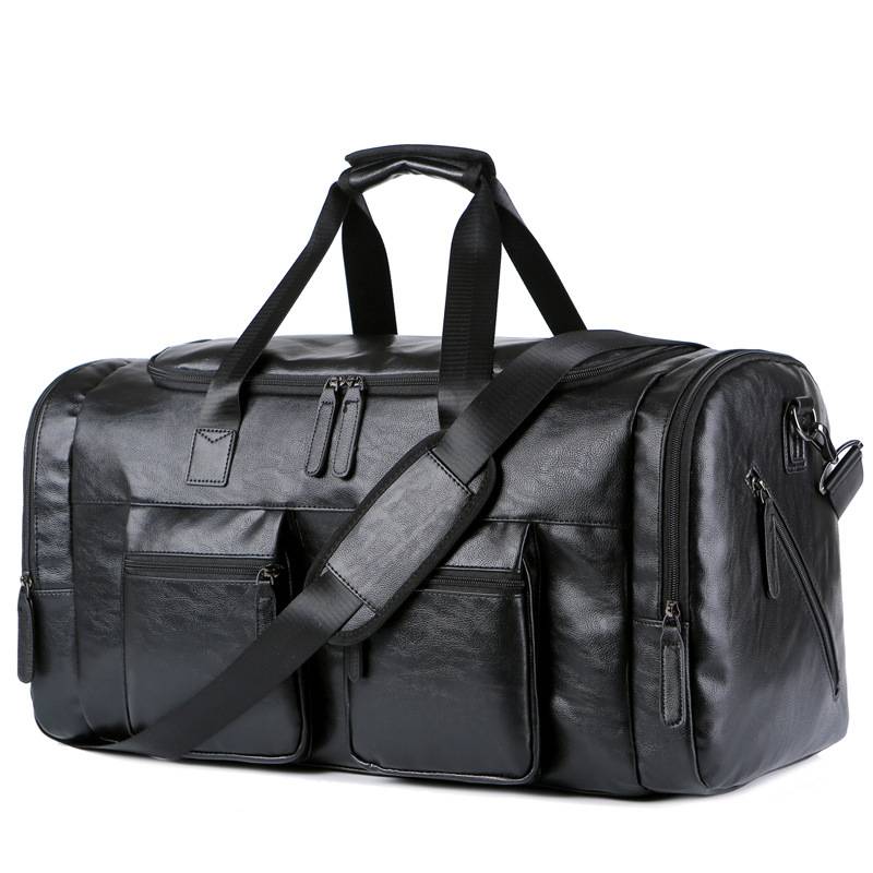Pu Briefcase Men's Luggage Oversize Travel Duffel Bag 4