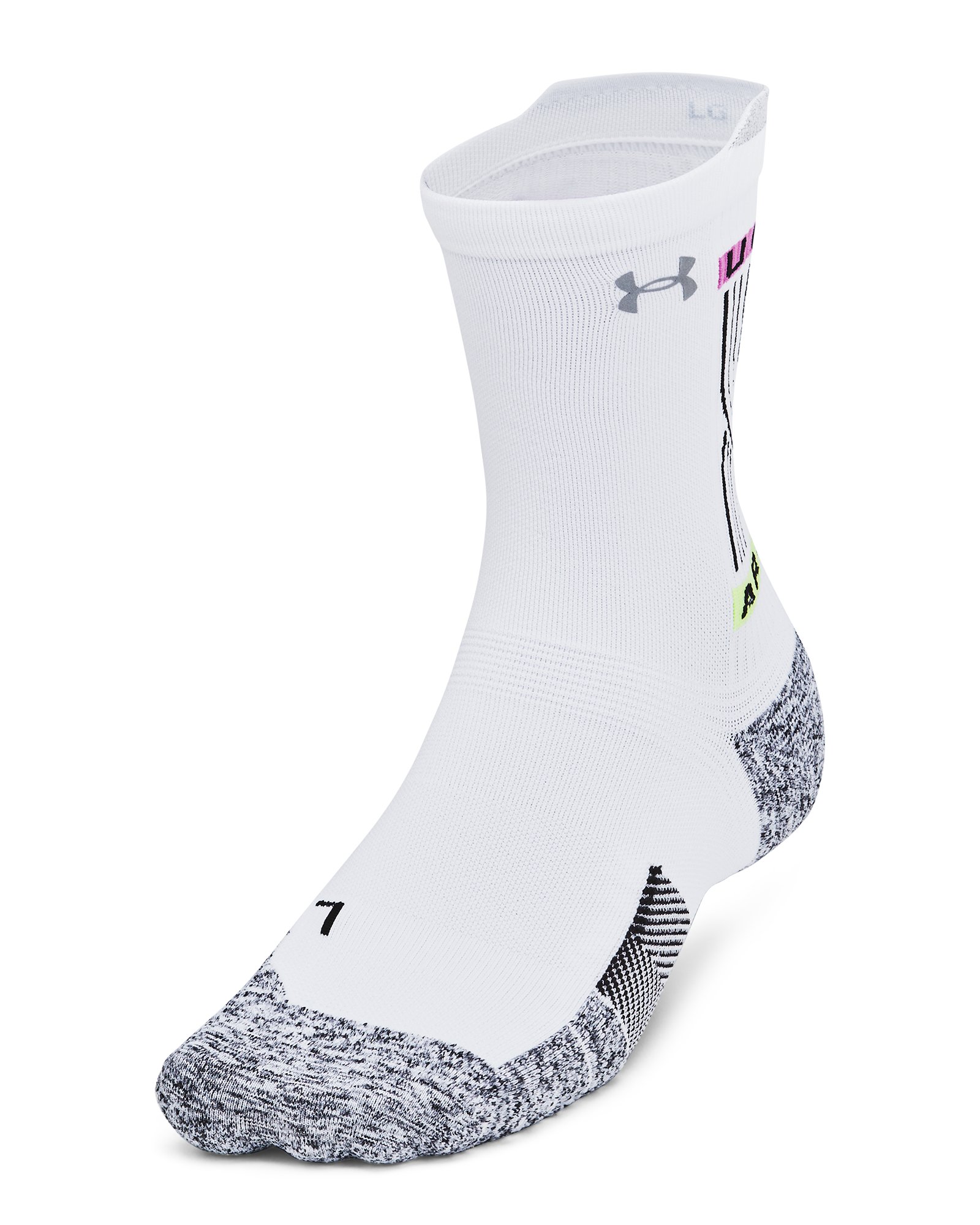 UA ArmourDry Run Cushion Unisex Mid-Crew Socks 3