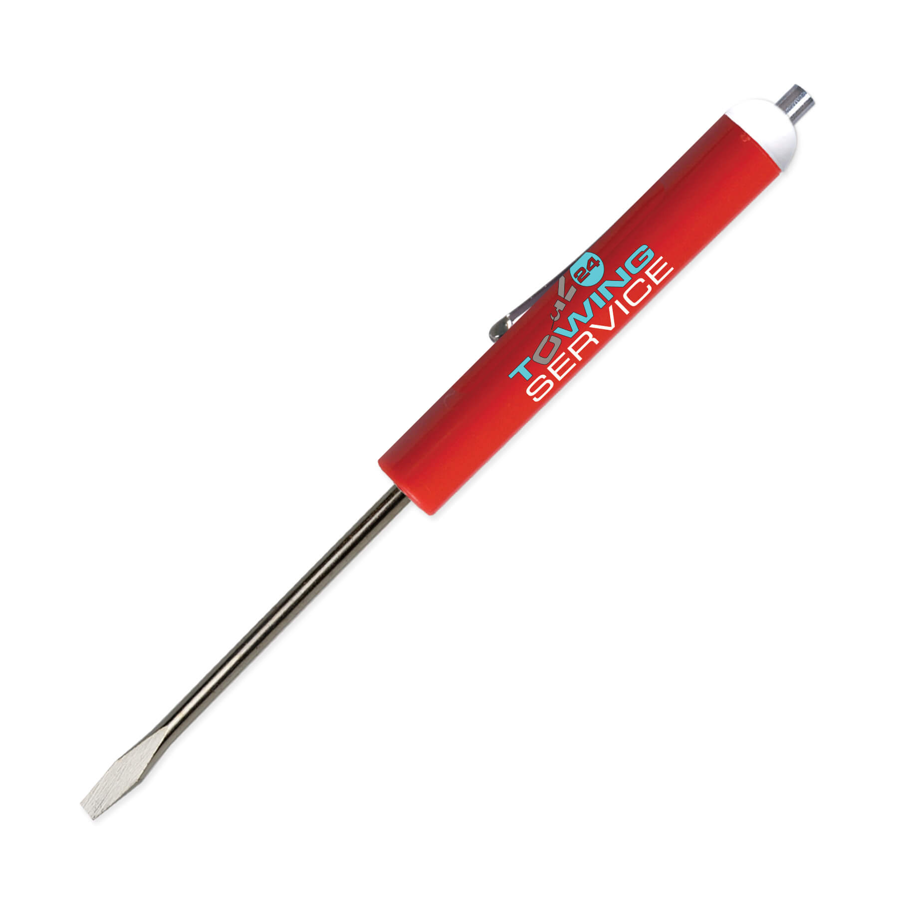 Pocket Screwdriver 1/8" Flat Tip Blade + Magnet Top 10