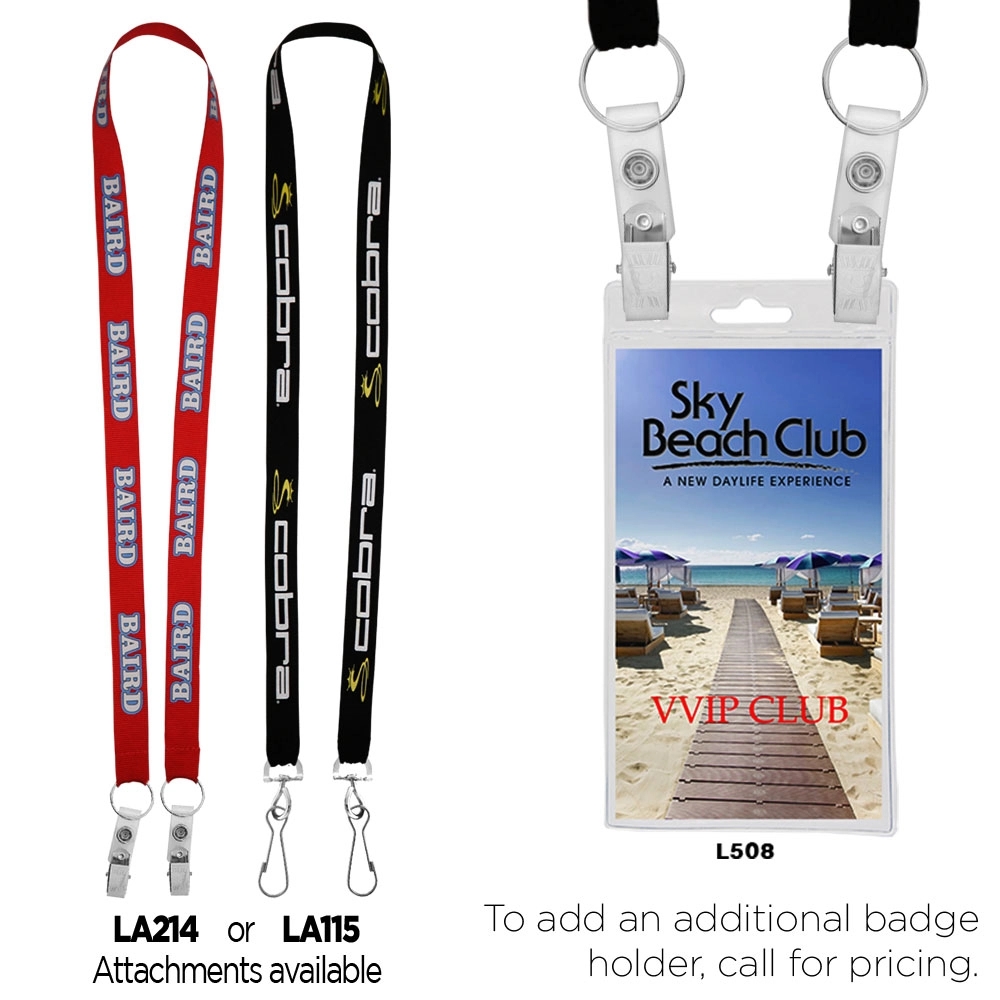 3/4" Econo Dual Attachment Lanyard 6