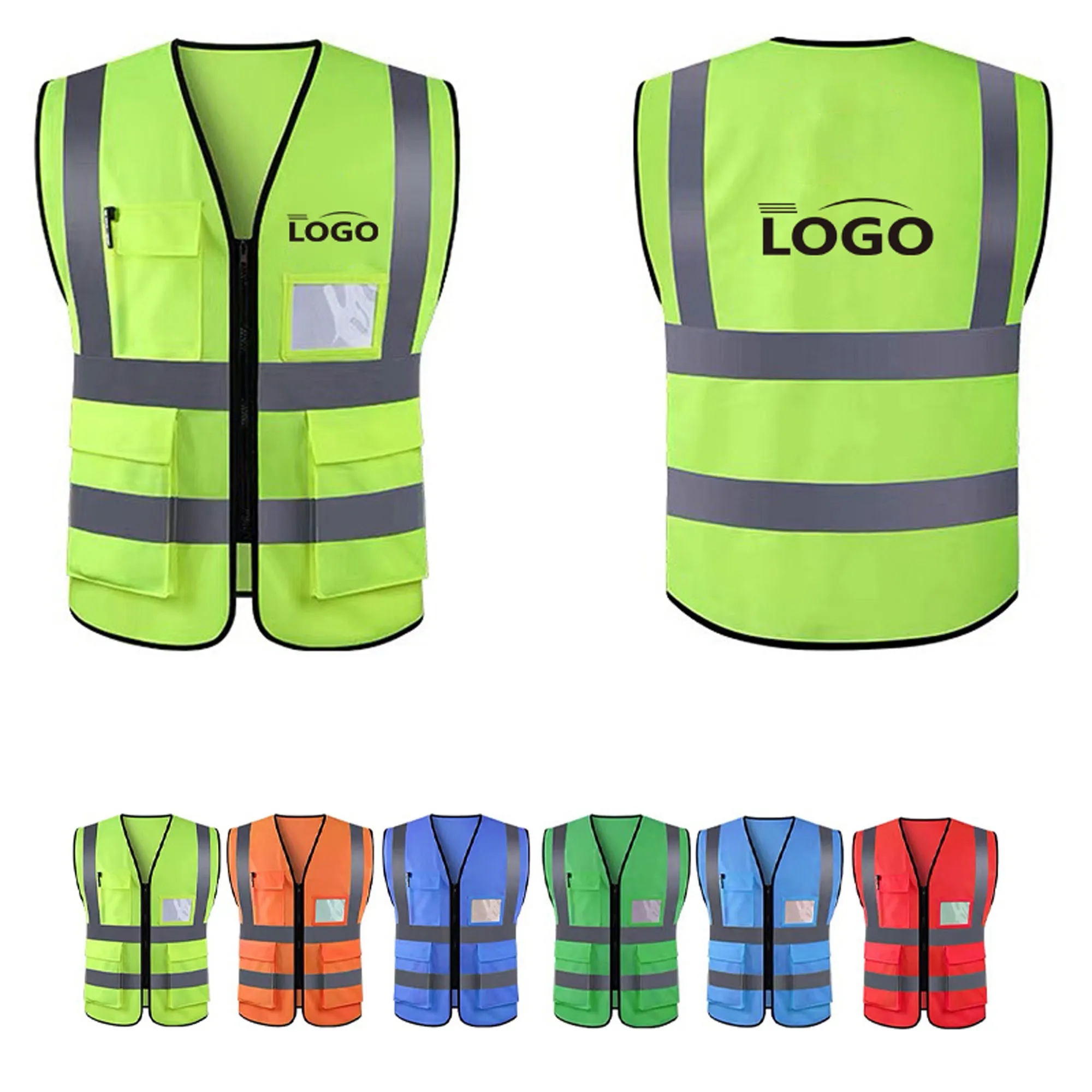 Unisex High Visibility Reflective Safety Vest MOQ 50PCS 2
