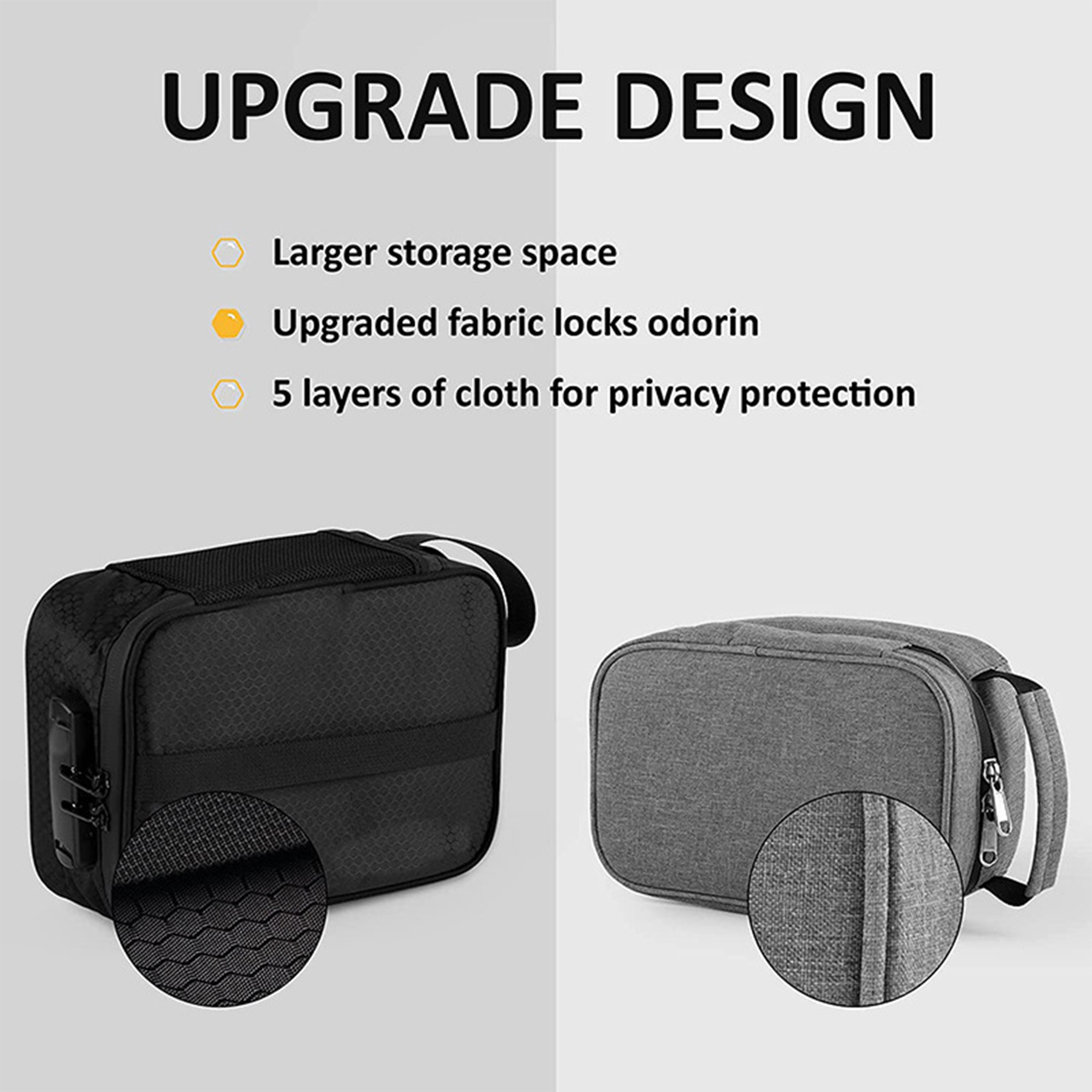 Nylon Portable travel odor-proof storage bag 2