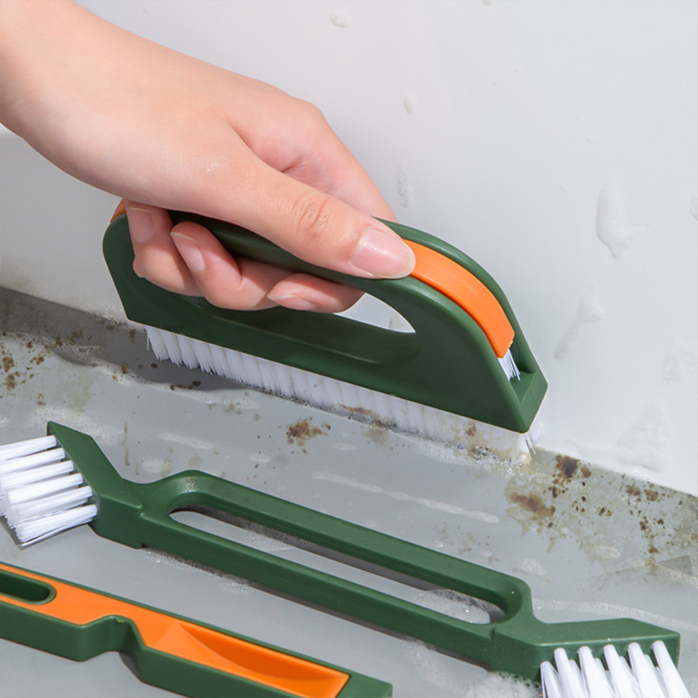 Polyethylene  2-In-1 Groove Cleaning Brush 3