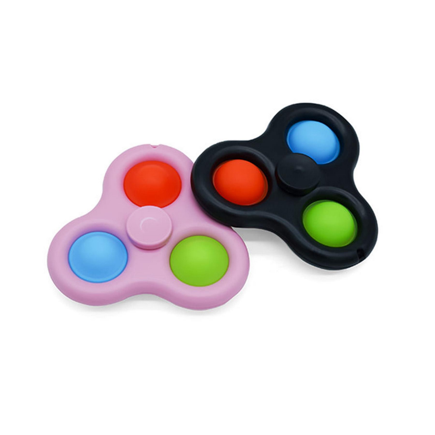 Silicone Three Dimple Fidget Spinner with Hanging Rope 4