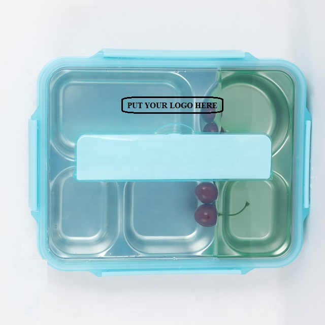 SS Bento Lunch Box with Spoon and Fork Storage 2