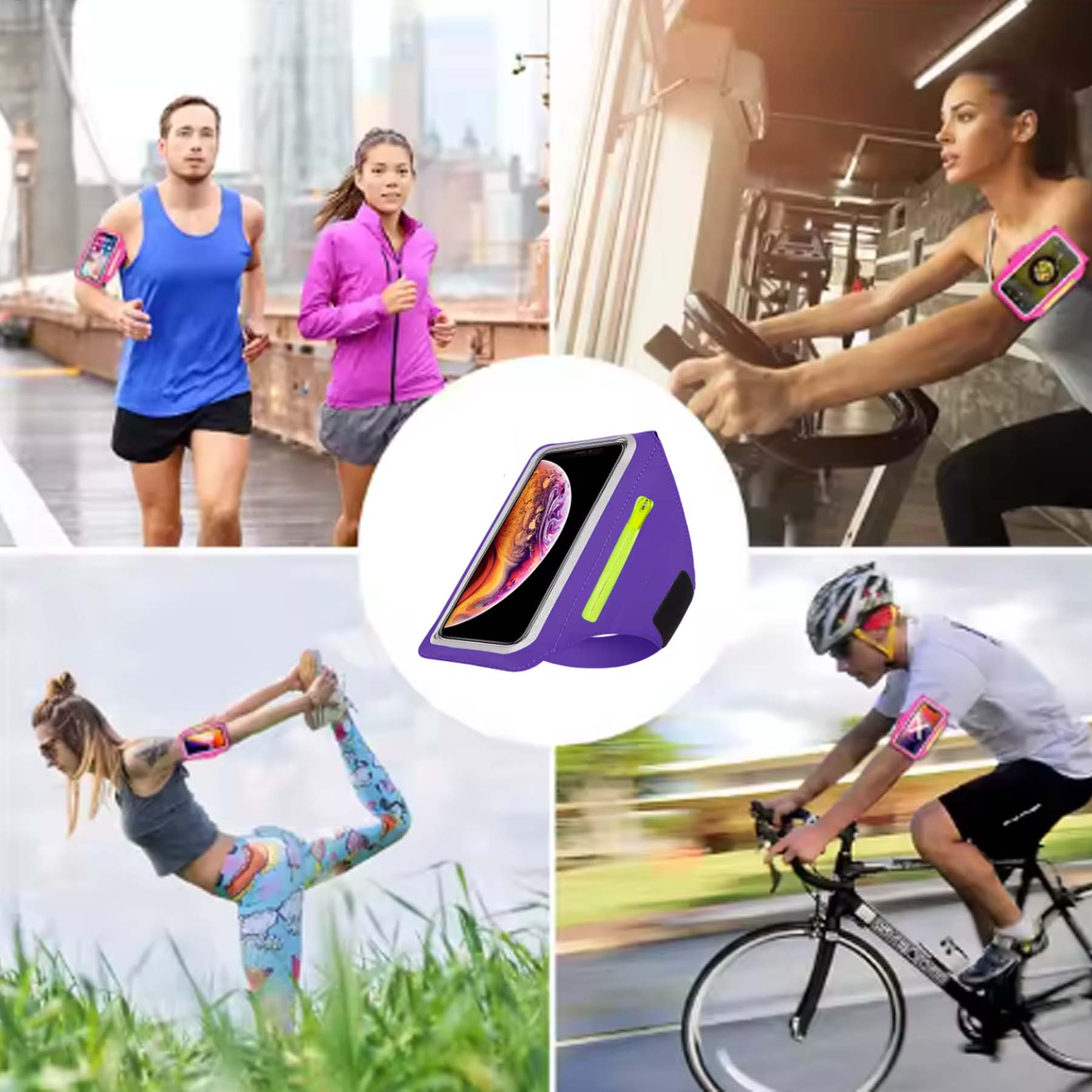 iBank ® Running Sport Armband compatible with iPhone 17,16,15 & Galaxy phones 1
