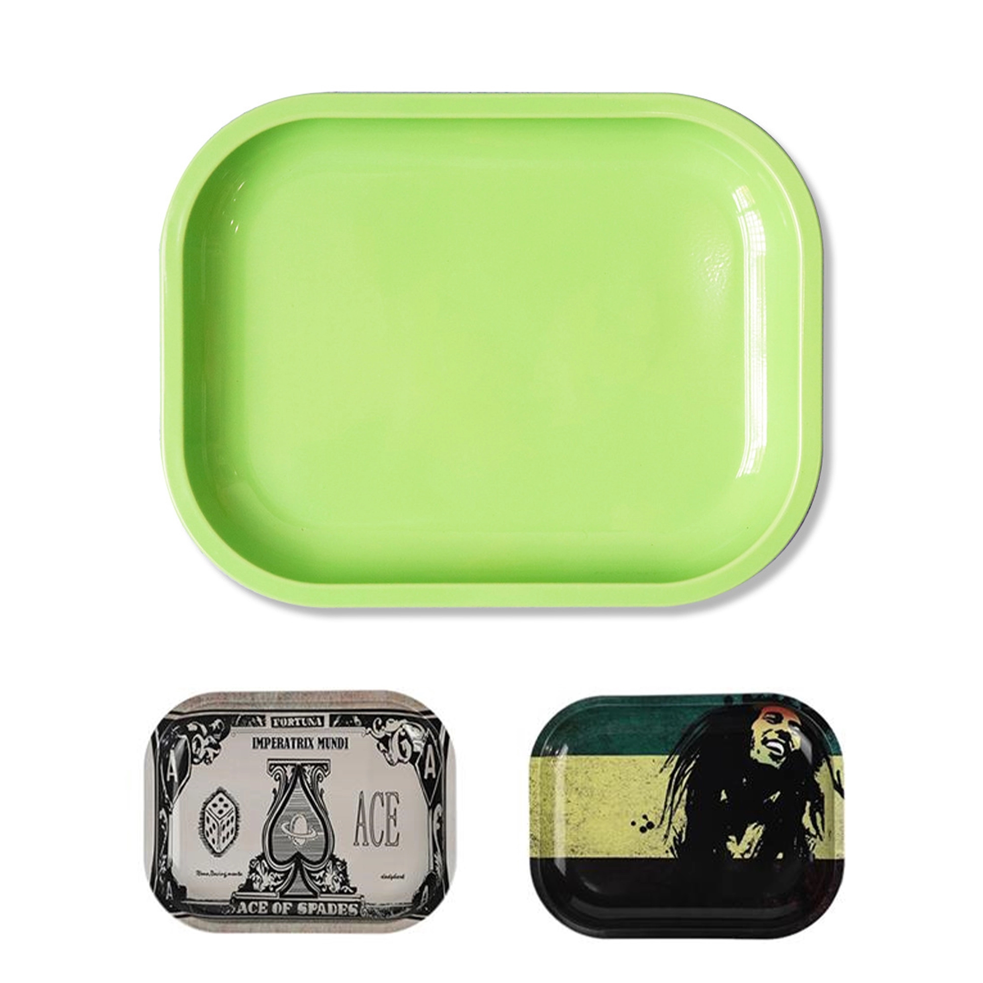 7 x 5.5 Metal Rolling Tray MOQ 200pcs