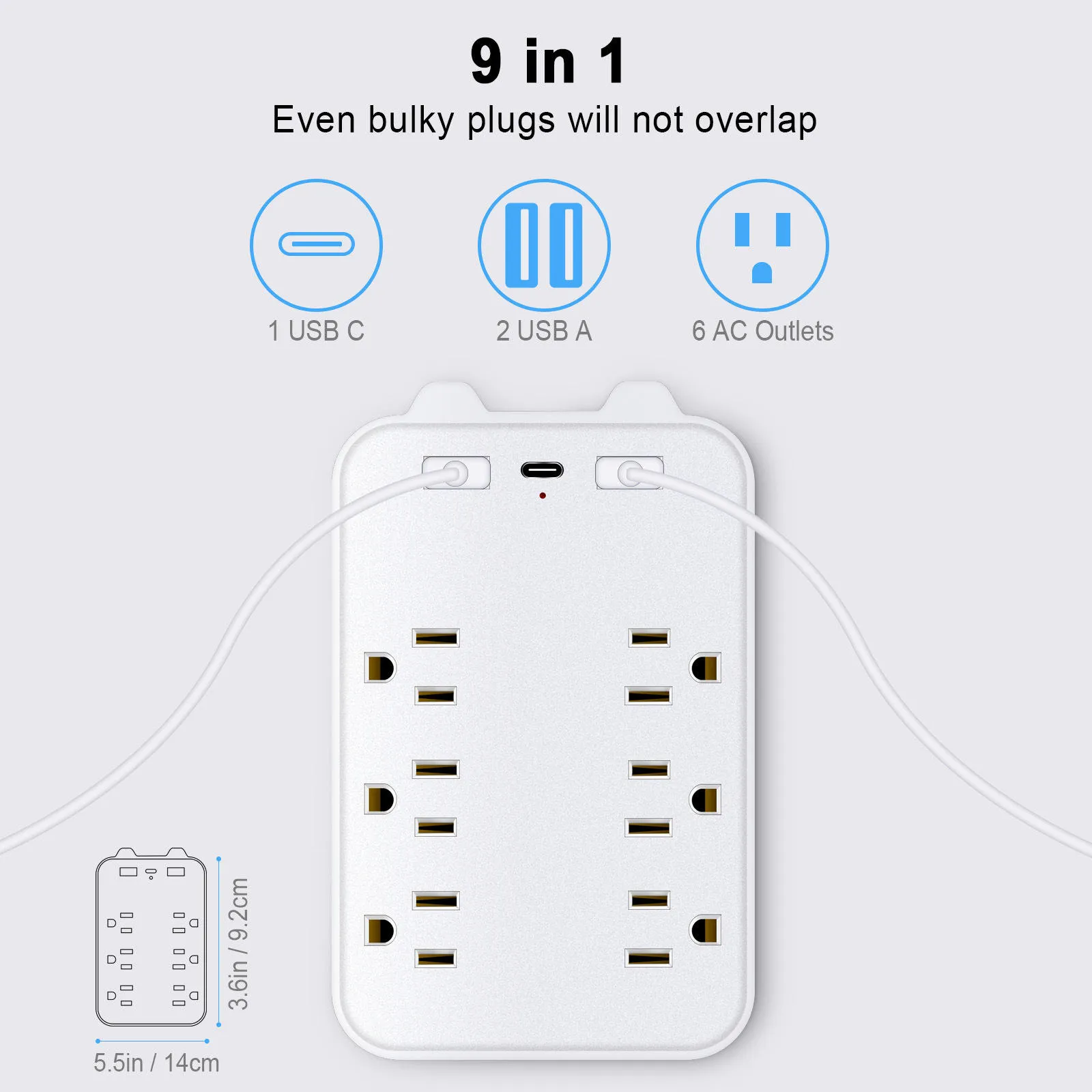 9-in-1 Wall Outlet Extender 4