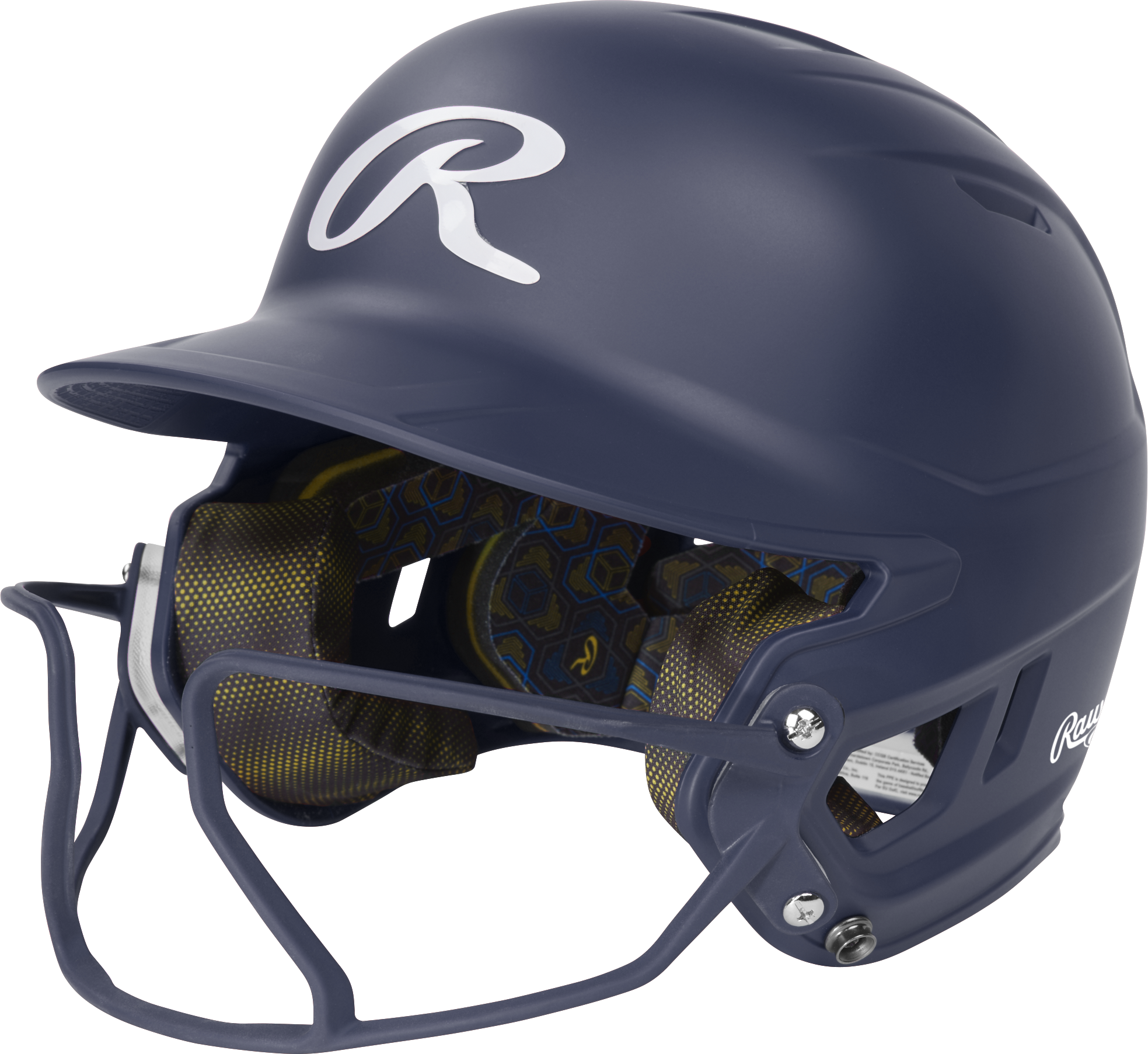 Rawlings Mach Hi-Viz 1-Tone Matte Batting Helmet with Attached Face Guard | Senior 9