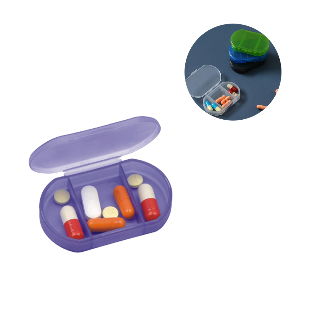 Mini Clear 3 Compartments Pill Box 3