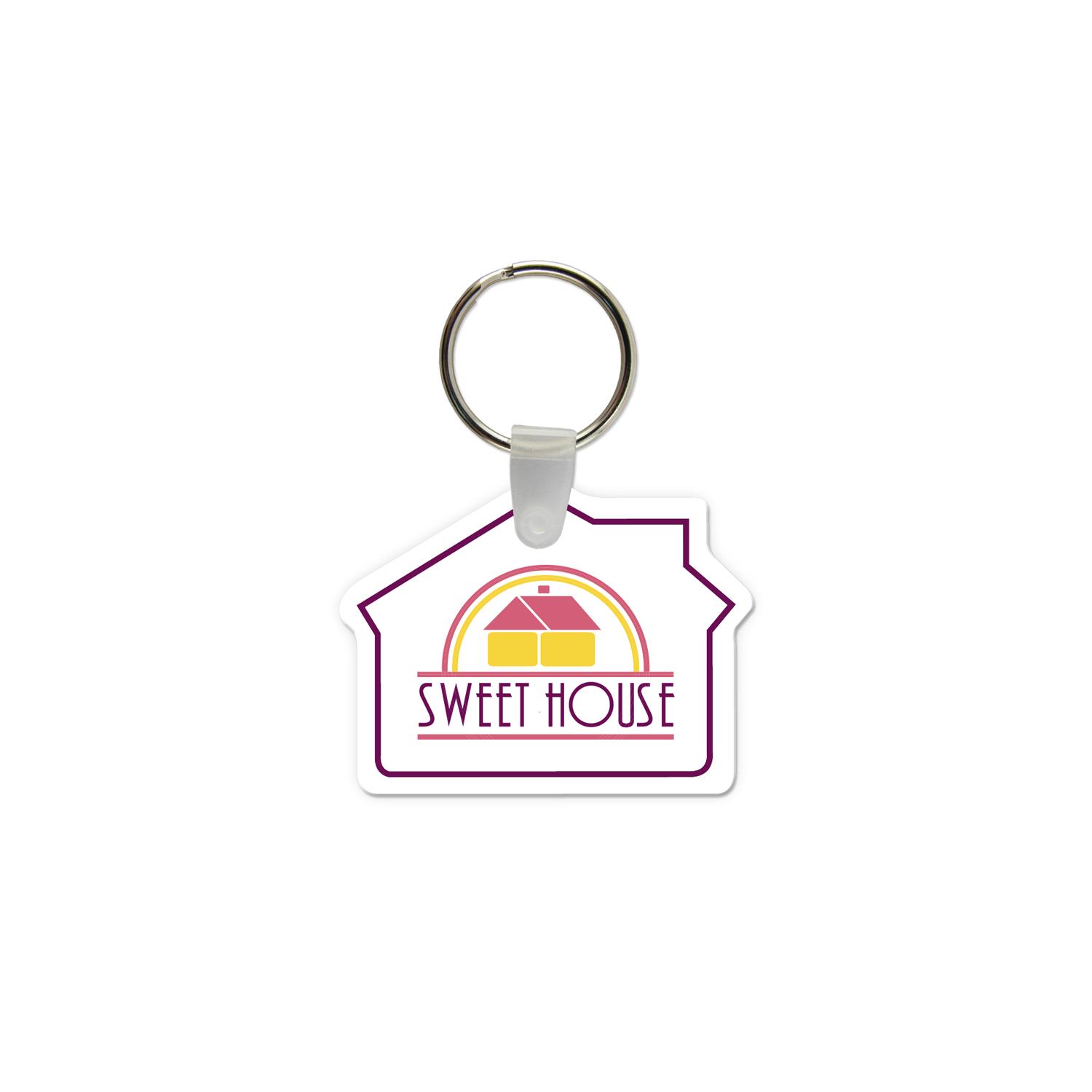 House Shaped USA Made Vinyl Keychain 2