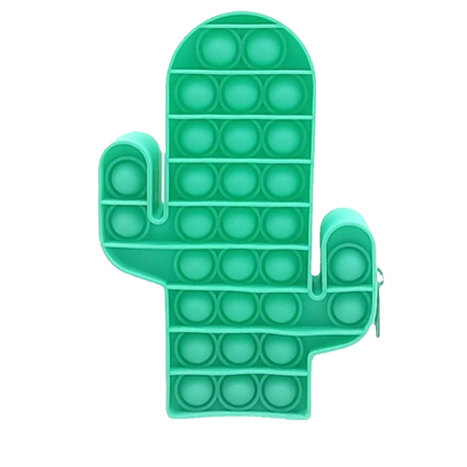 Cactus Shape Silicone Push Pop Bubble Pencil Case 5