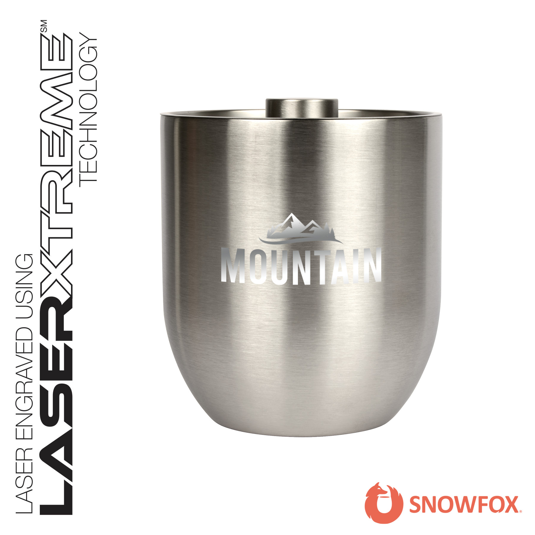 Snowfox® 3L Double Wall Stainless Steel, Vacuum Insulated Ice Bucket 26