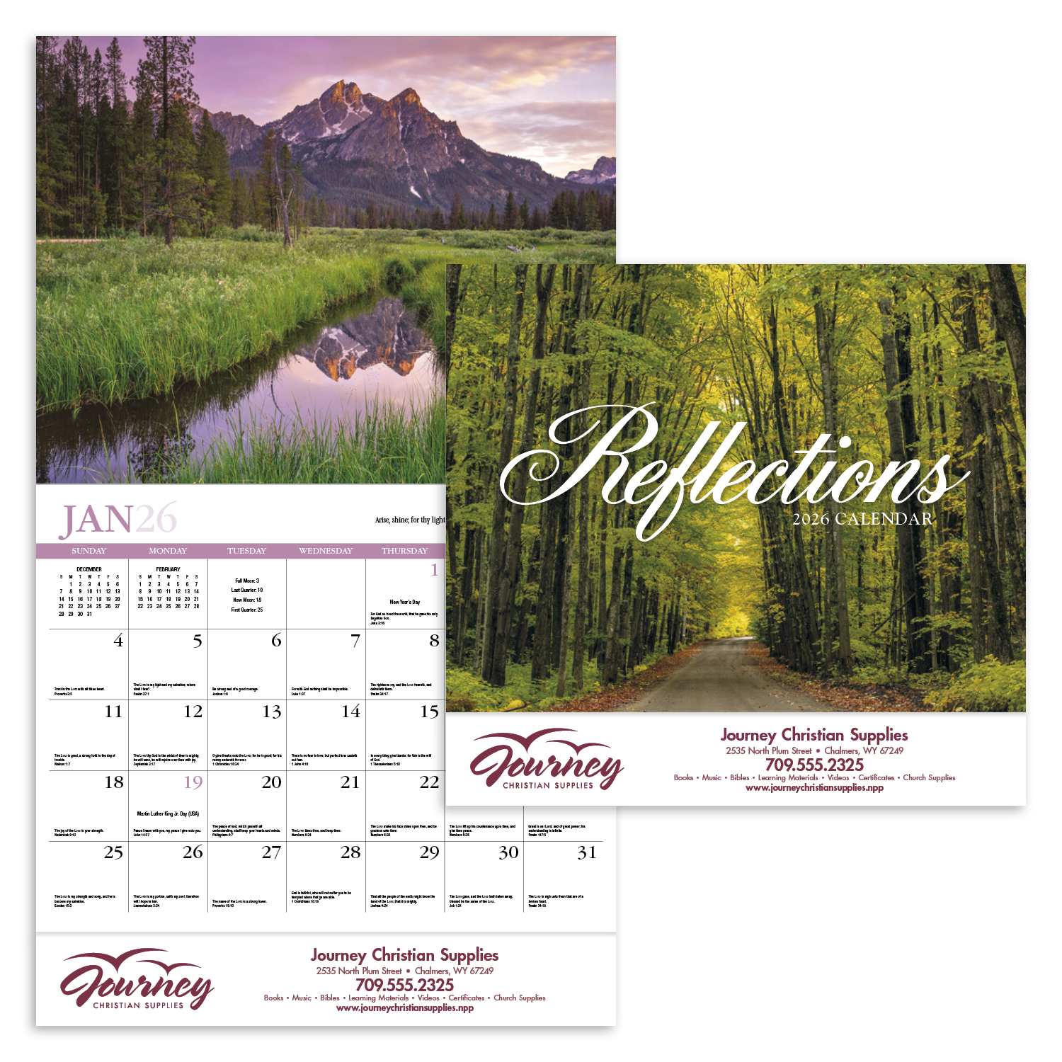 HotLine® Products Reflections (Non-Denominational) Appointment Calendar - Stapled 38