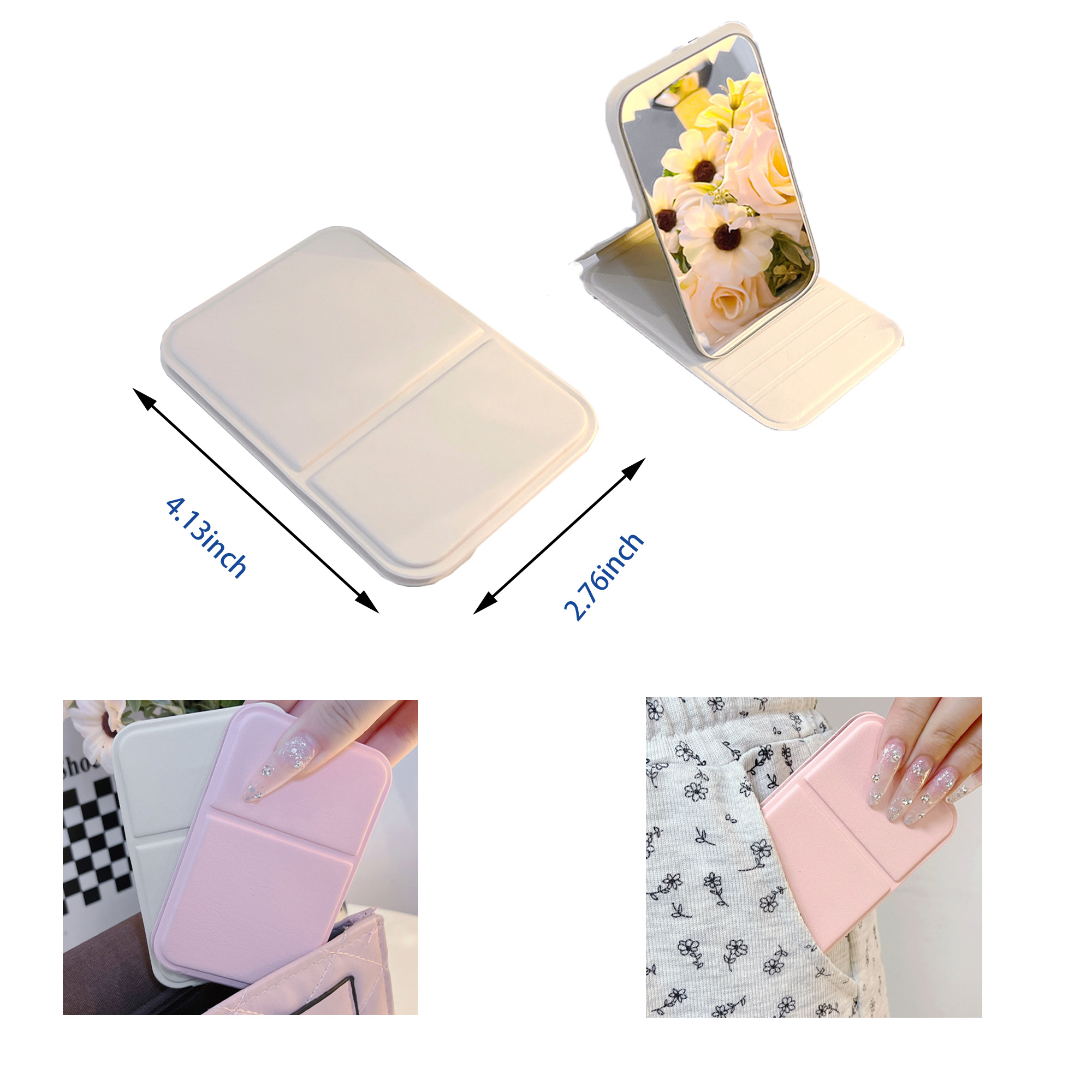 Personalized Compact Folding Quadrate Mirror 2