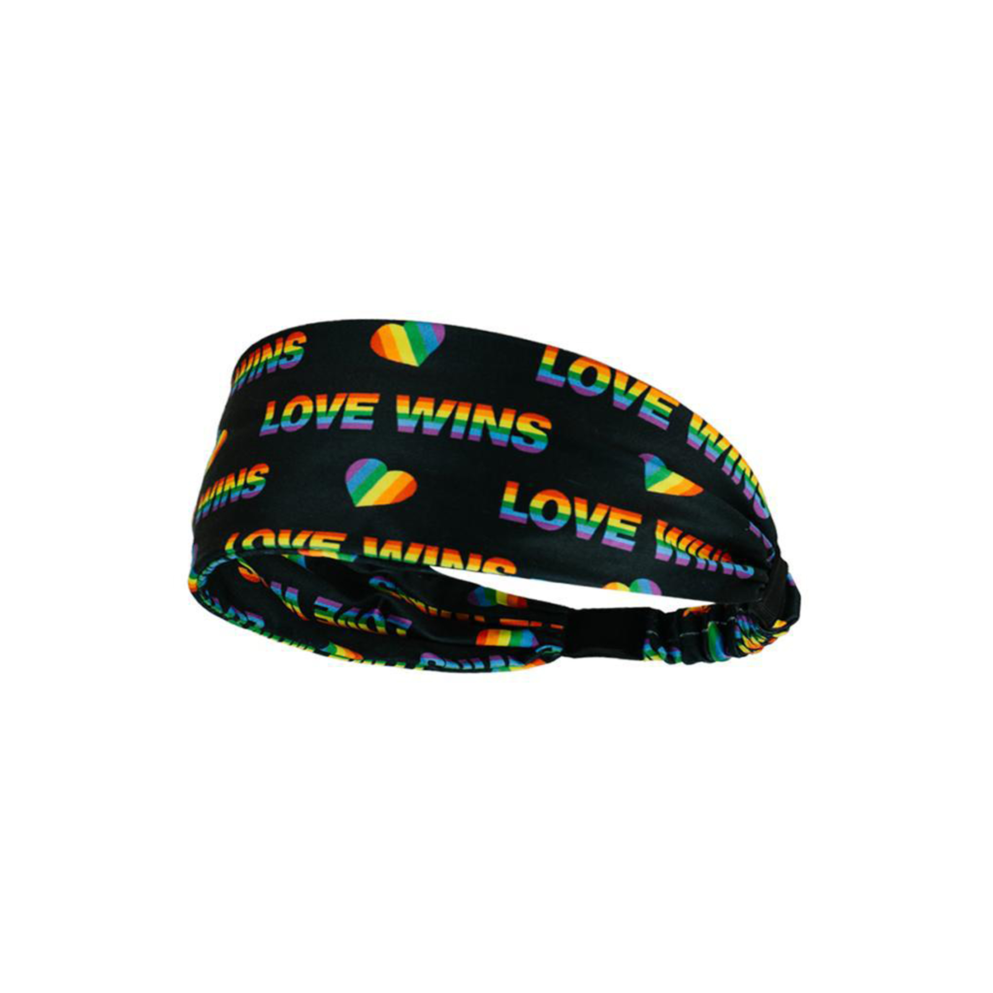 Polyester Rainbow Pride Elastic Headband 4
