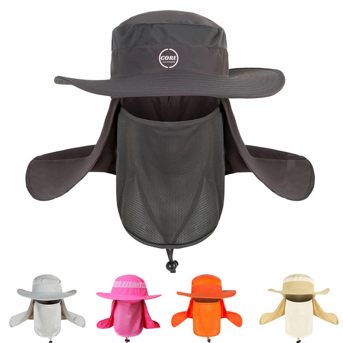 Face Cover Summer Neck Flap Bucket Hat 4