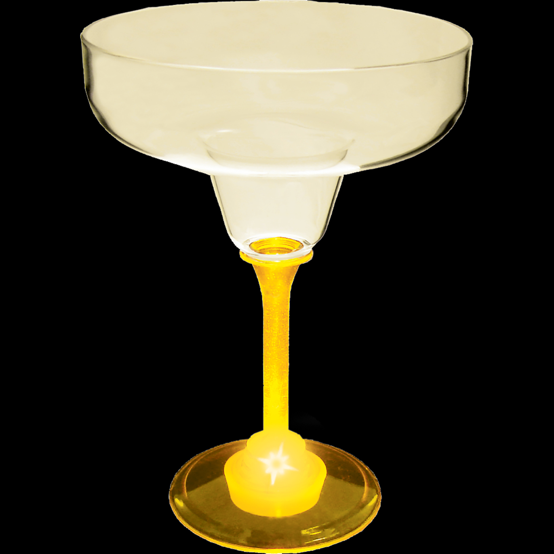 12oz Light Up Standard Stem Plastic Margarita Glass