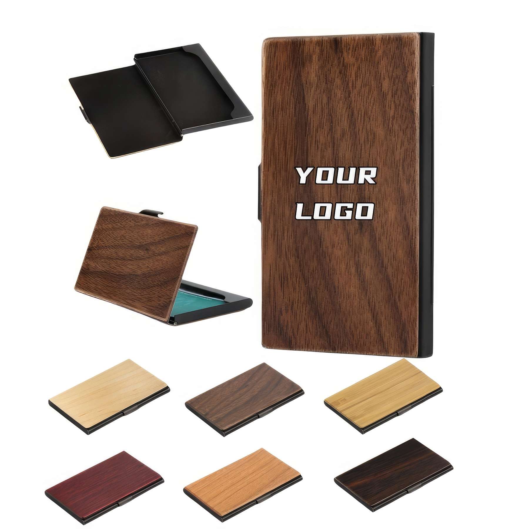 Wooden Business Name Card Holders & Cases 1