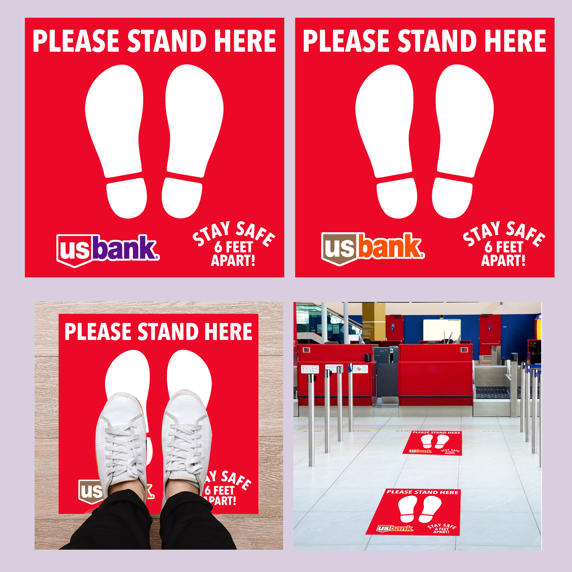 PPE Floor Decal, 6 Ft Apart Social Distance Sticker 1