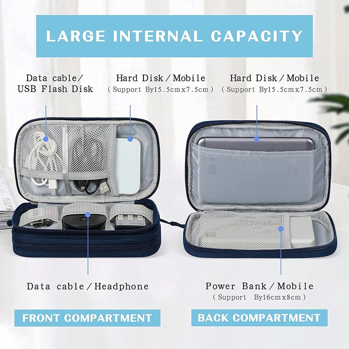 Portable Waterproof Travel Cable Organizer Pouch 6