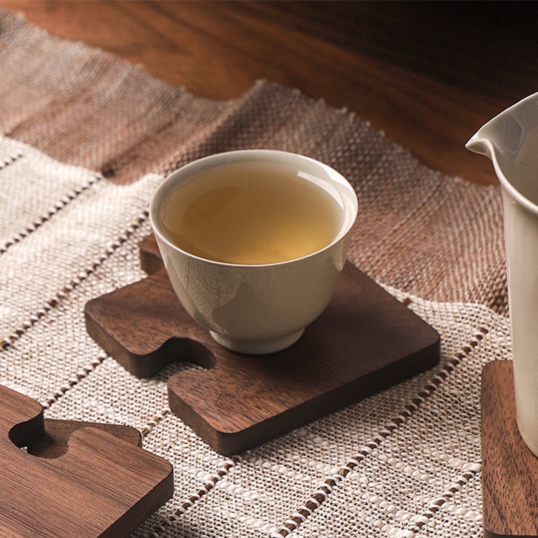Black Walnut Wooden Puzzle-Shaped Coaster 6