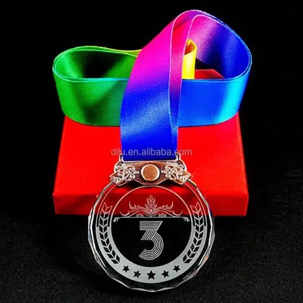 Personalized Glass Award Medal 11