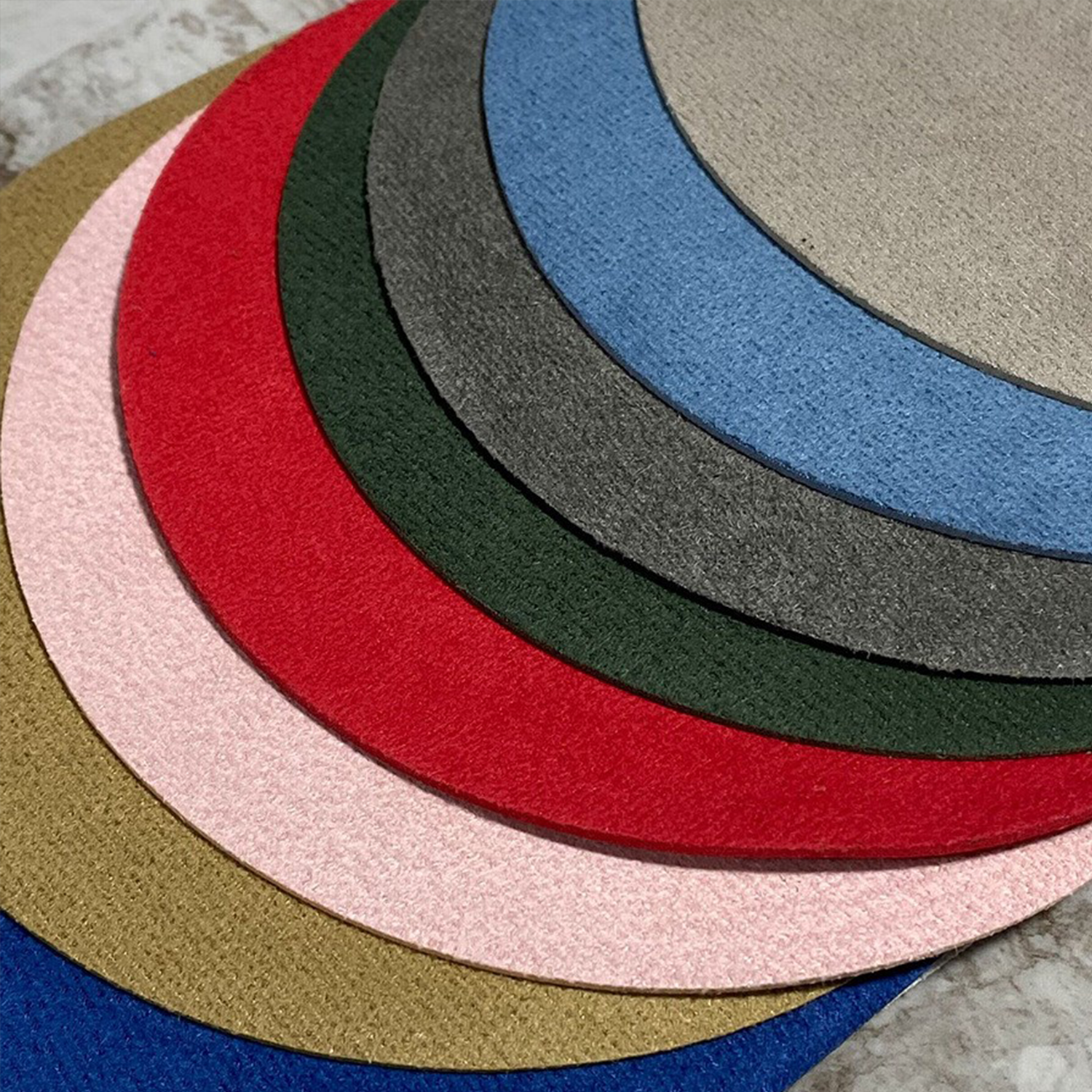 Oval PU Leather Solid Color Mouse Pad 9