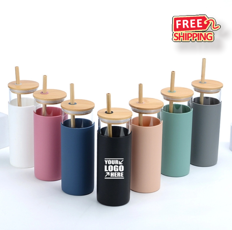Wholesale Glass Water Tumblers with Straw, Bulk Insulated Cups for Hot & Cold Drinks 1