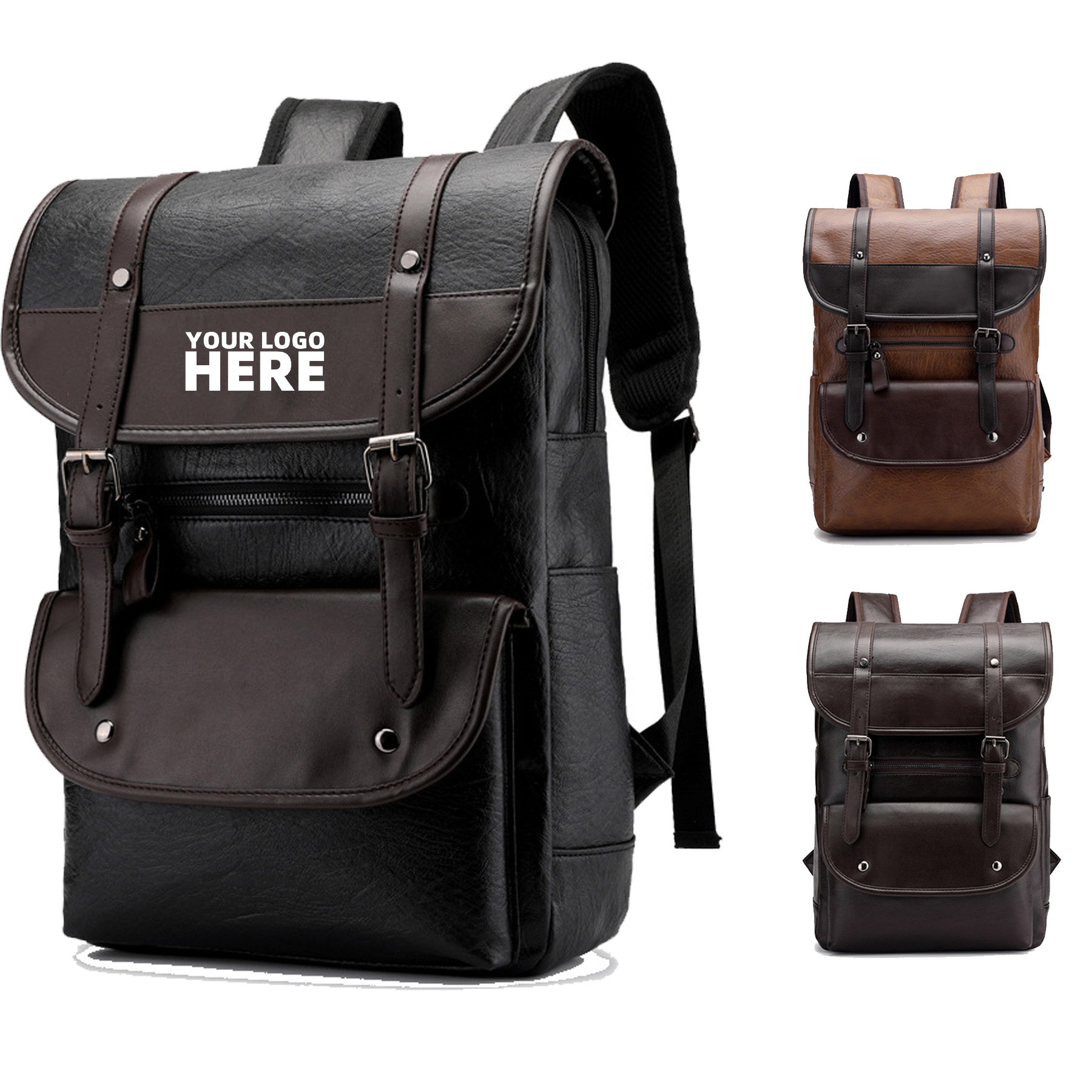 Leather Laptop Backpack 2