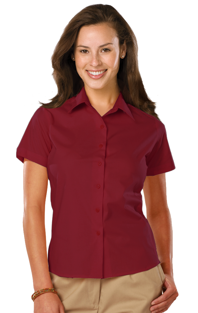 Ladies' Short-Sleeve Stretch Poplin Shirt 15